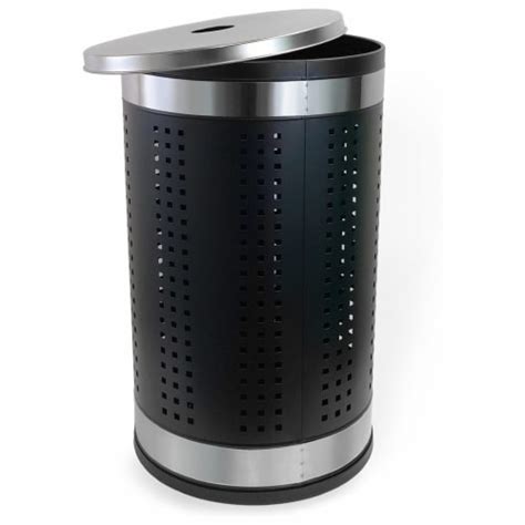 matte stainless steel laundry hamper